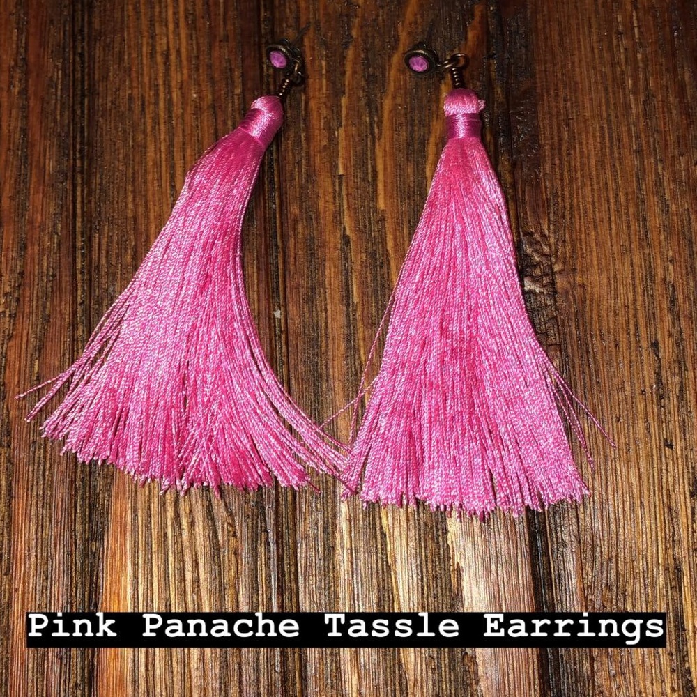 Pink Panache Tassel Earrings